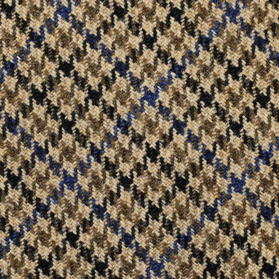 Abraham Moon Houndstooth Bespoke Wool Tie - Brown