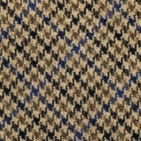 Abraham Moon Houndstooth Bespoke Wool Tie - Brown