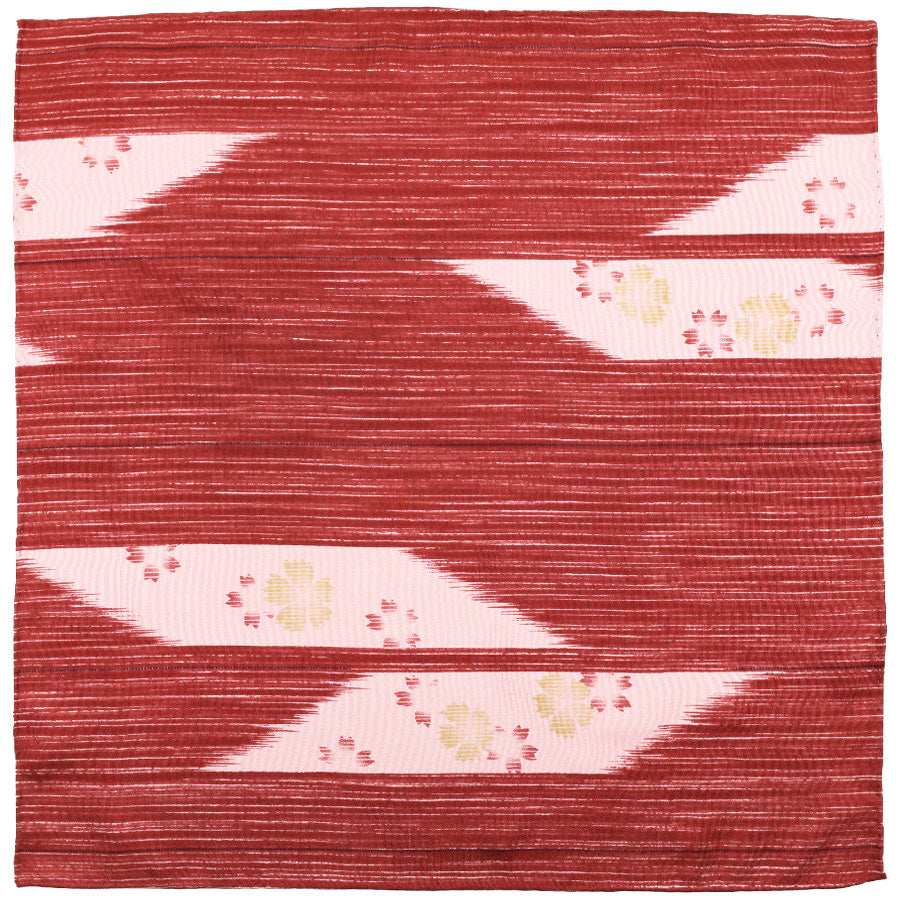 Vintage Kimono Silk Pocket Square - Cherry II