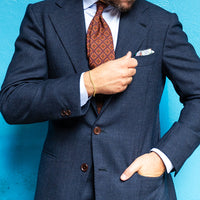 Copper Madder Silk Tie - Eggplant - Hand-Rolled