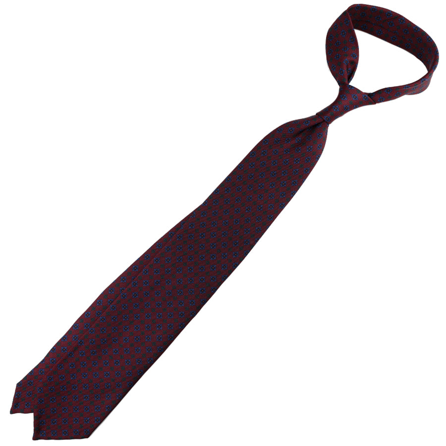 Ancient Madder Silk Tie - Burgundy - Hand-Rolled