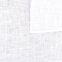 Plain Silk Pocket Square - White - Hand-Rolled