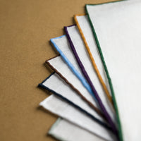4x Irish Linen Pocket Square Set - Colors