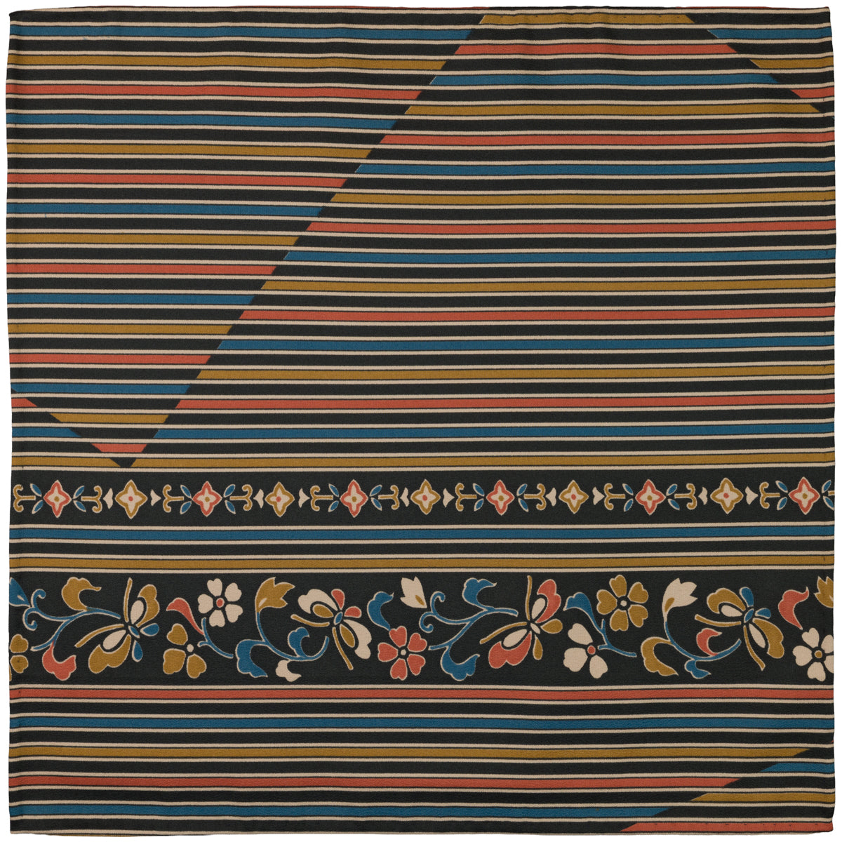 Vintage Kimono Silk Pocket Square - Multicolor