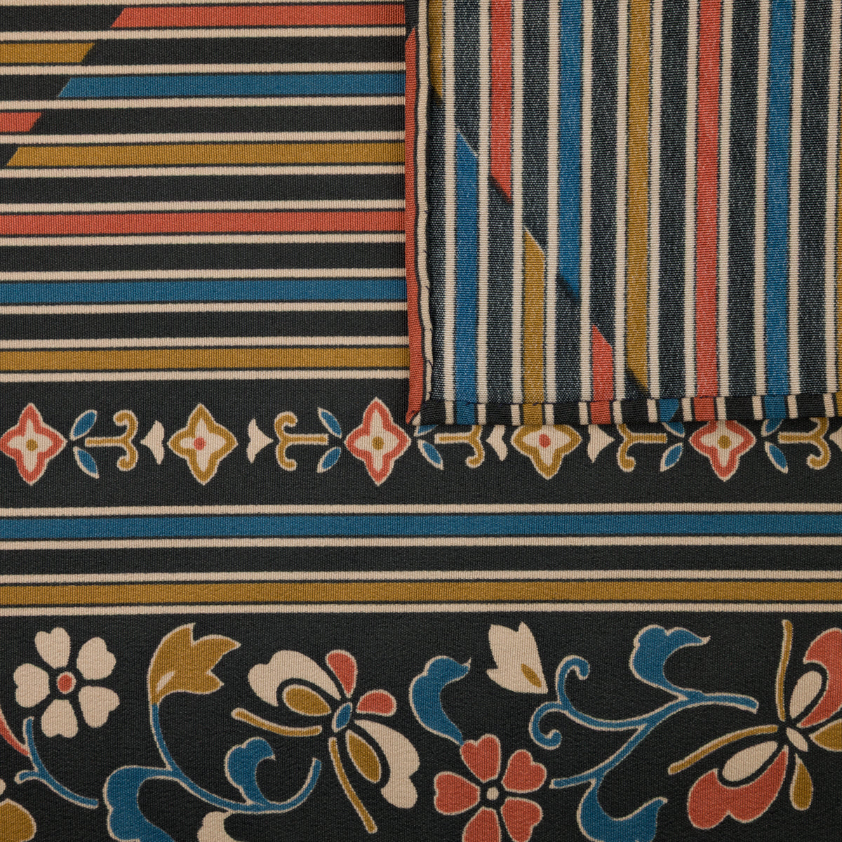 Vintage Kimono Silk Pocket Square - Multicolor