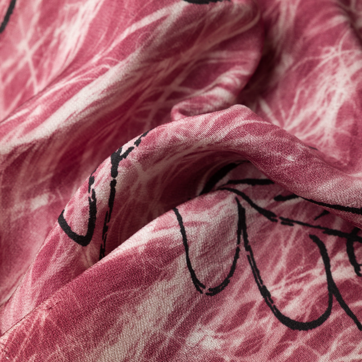 Vintage Kimono Silk Pocket Square - Cherry