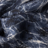 Vintage Kimono Silk Pocket Square - Navy