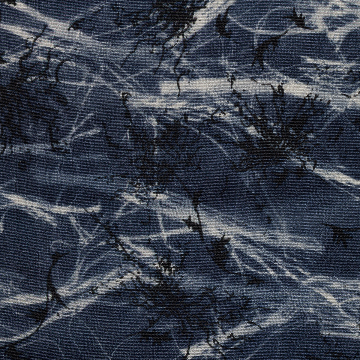 Vintage Kimono Silk Pocket Square - Navy