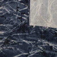 Vintage Kimono Silk Pocket Square - Navy