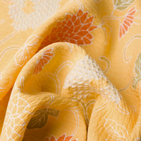 Vintage Kimono Silk Pocket Square - Yellow