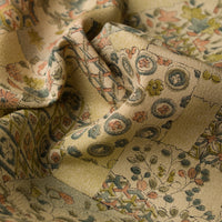 Vintage Kimono Silk Pocket Square - Ochre