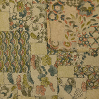 Vintage Kimono Silk Pocket Square - Ochre