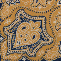 Paisley Motif Wool / Silk Pocket Square - Vanilla - 40x40cm