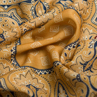 Paisley Motif Wool / Silk Pocket Square - Vanilla - 40x40cm