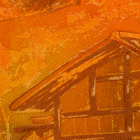 Vintage Kimono Silk Pocket Square - Orange