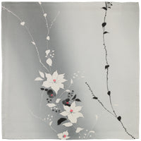 Vintage Kimono Silk Pocket Square - Grey