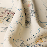 Vintage Kimono Silk Pocket Square - Ivory