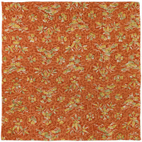 Vintage Kimono Silk Pocket Square - Rust