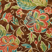 Vintage Kimono Silk Pocket Square - Brown