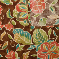 Vintage Kimono Silk Pocket Square - Brown
