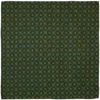 Vintage Kimono Silk Pocket Square - Green