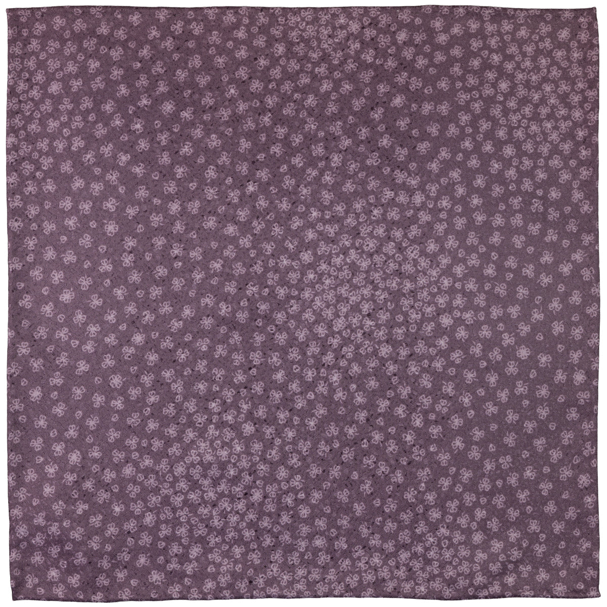 Vintage Kimono Silk Pocket Square - Eggplant