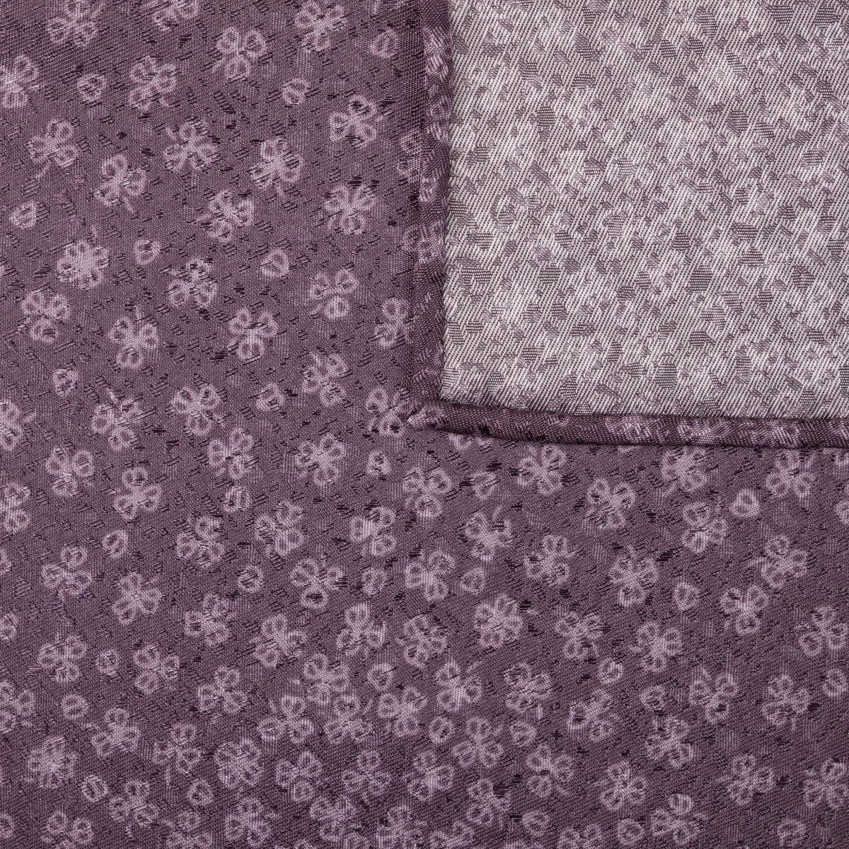 Vintage Kimono Silk Pocket Square - Eggplant