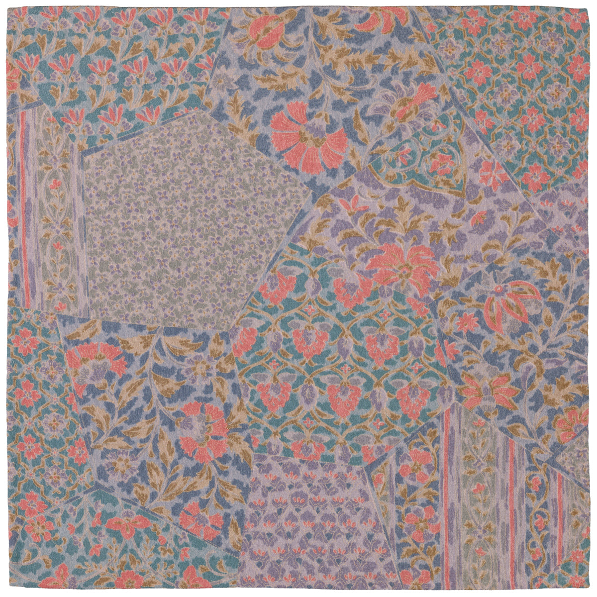 Vintage Kimono Silk Pocket Square - Lilac