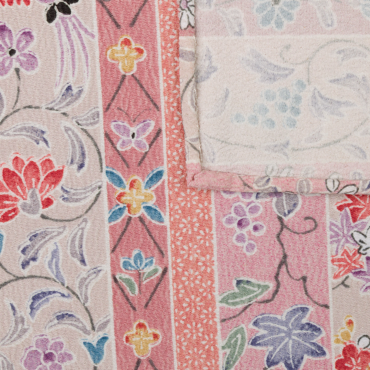 Vintage Kimono Silk Pocket Square - Pink