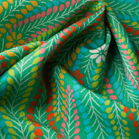 Vintage Kimono Silk Pocket Square - Green