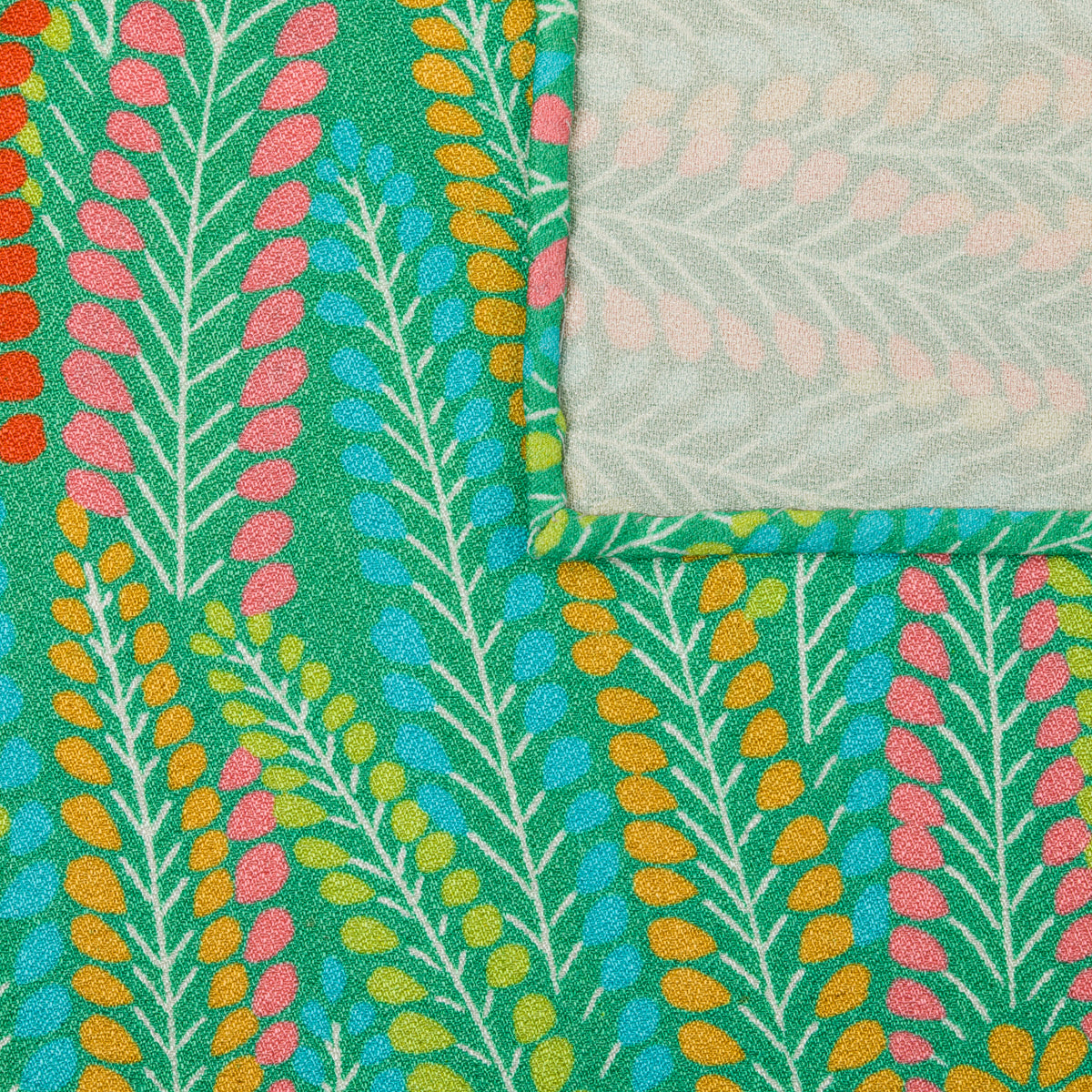 Vintage Kimono Silk Pocket Square - Green