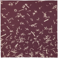Vintage Kimono Silk Pocket Square - Eggplant