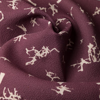 Vintage Kimono Silk Pocket Square - Eggplant