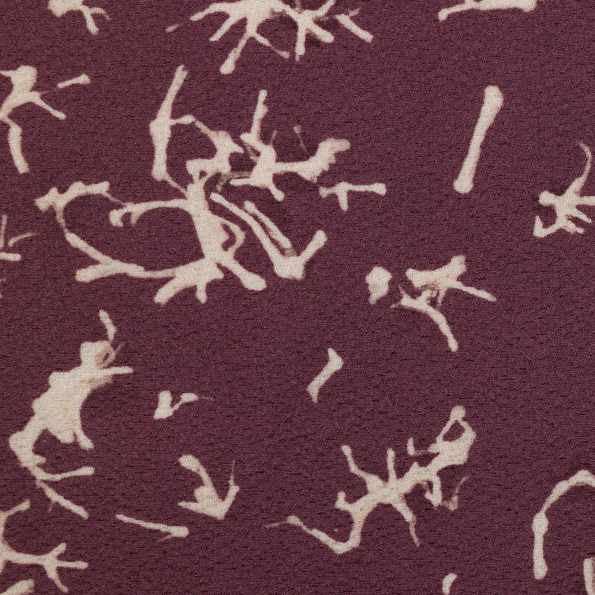 Vintage Kimono Silk Pocket Square - Eggplant