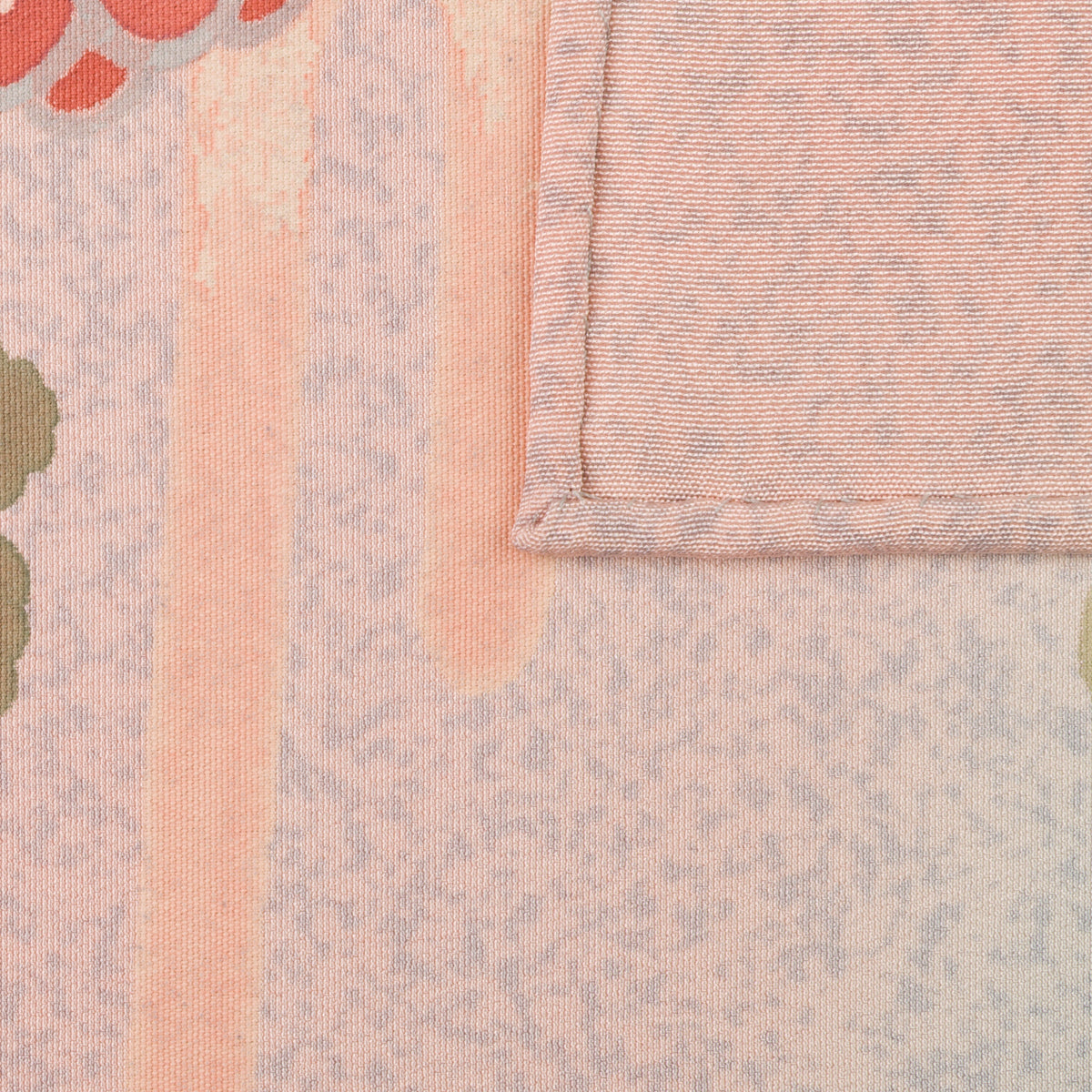 Vintage Kimono Silk Pocket Square - Grey / Pink