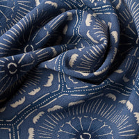 Vintage Kimono Silk Pocket Square - Navy