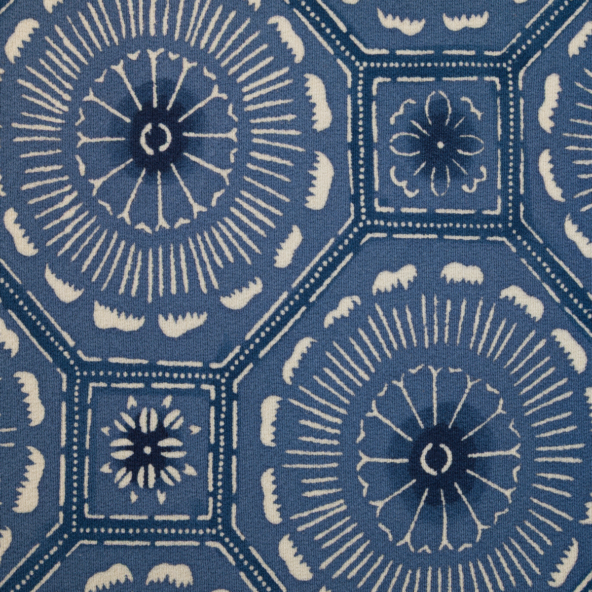 Vintage Kimono Silk Pocket Square - Navy
