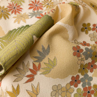 Vintage Kimono Silk Pocket Square - Beige