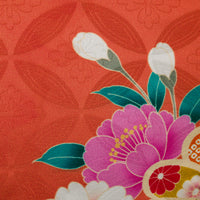 Vintage Kimono Silk Pocket Square - Peach
