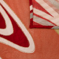 Vintage Kimono Silk Pocket Square - Red