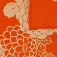 Vintage Kimono Silk Pocket Square - Orange