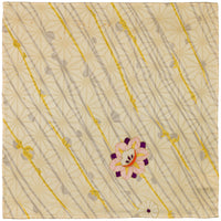 Vintage Kimono Silk Pocket Square - Pale Yellow