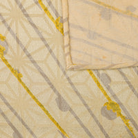 Vintage Kimono Silk Pocket Square - Pale Yellow
