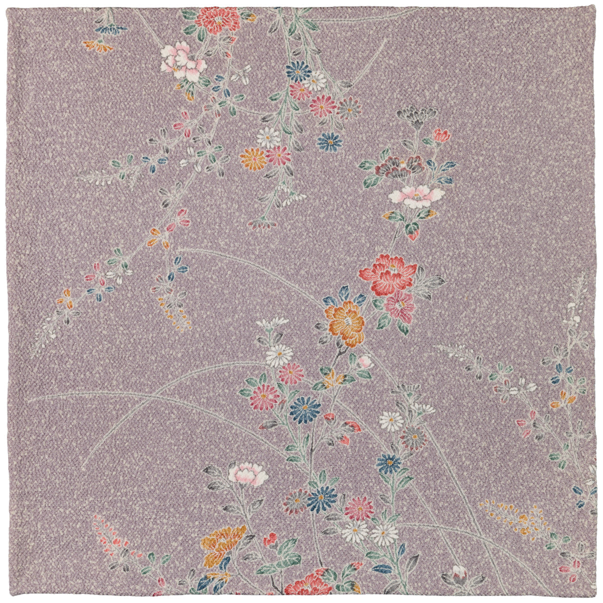 Vintage Kimono Silk Pocket Square - Lilac