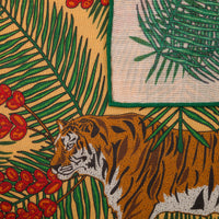 Animal Motif Wool / Silk Pocket Square - Melon - 40x40cm
