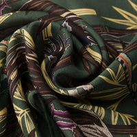 Animal Motif Wool / Silk Pocket Square - Army - 40x40cm