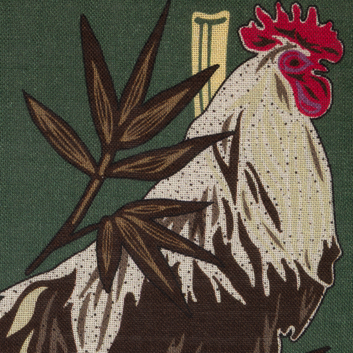 Animal Motif Wool / Silk Pocket Square - Army - 40x40cm