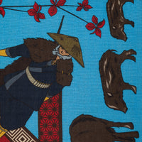 Japanese Hunter Wool / Silk Pocket Square - Sky - 40x40cm