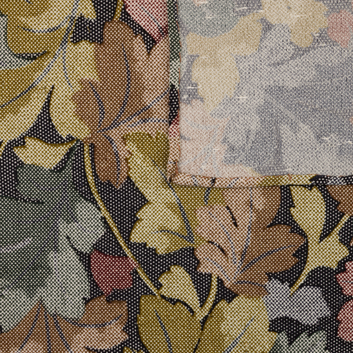 Vintage Kimono Silk Pocket Square - Fall