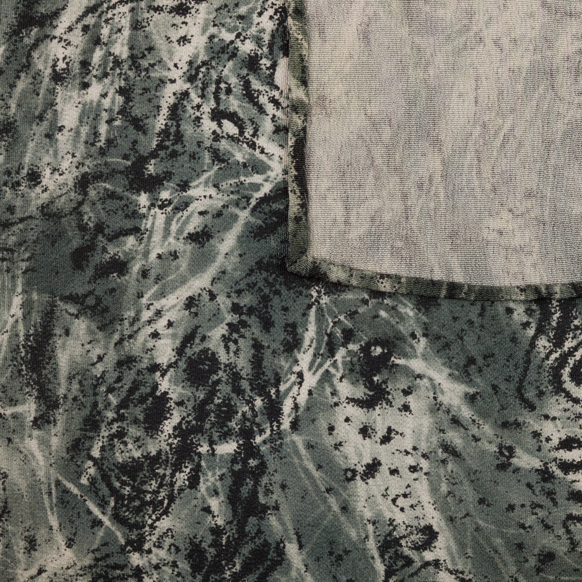Vintage Kimono Silk Pocket Square - Steel